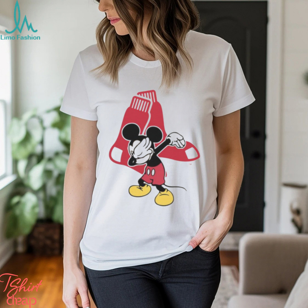 mickey mouse red sox shirt