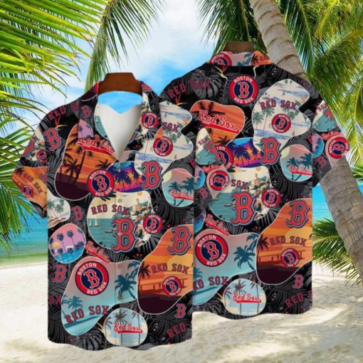 Boston Red Sox Retro Summer Pattern Hawaiian Shirt