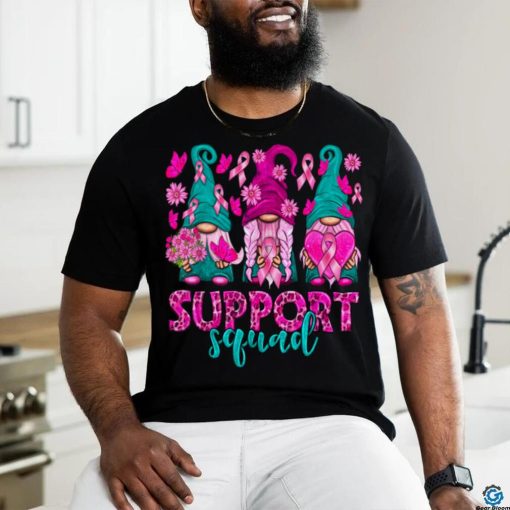 Breast Cancer Awareness Shirt For Women Gnomes Support Squad T Shirt