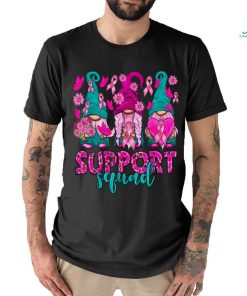 Breast Cancer Awareness Shirt For Women Gnomes Support Squad T Shirt