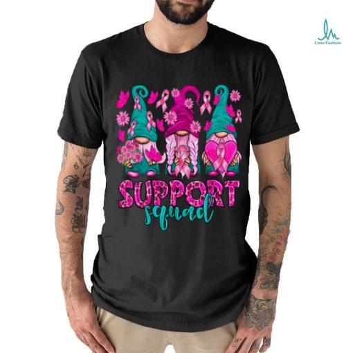 Breast Cancer Awareness Shirt For Women Gnomes Support Squad T Shirt