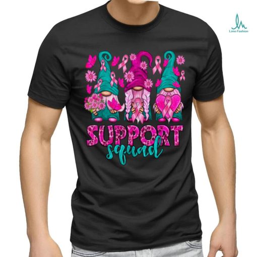 Breast Cancer Awareness Shirt For Women Gnomes Support Squad T Shirt