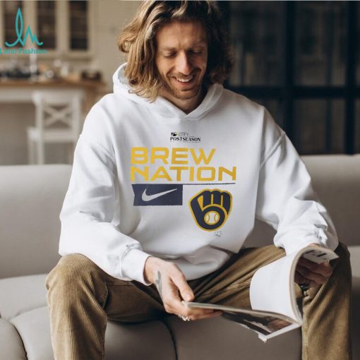 Brew nation Milwaukee Brewers Nike 2023 Postseason legend performance shirt
