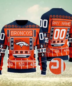 Broncos Nfl Custom Name And Number For Sport Fans Ugly Christmas Sweater