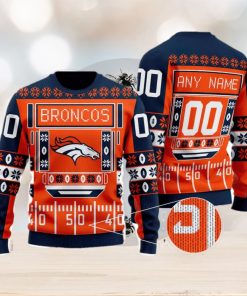 Broncos Nfl Custom Name And Number For Sport Fans Ugly Christmas Sweater