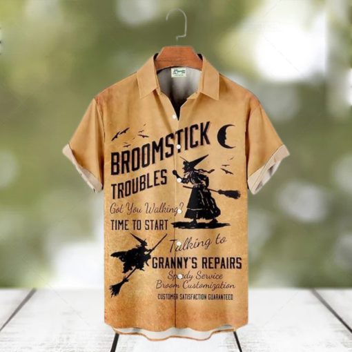 Broomstick Troubles Got You Walking Time To Start Halloween Hawaiian Shirt