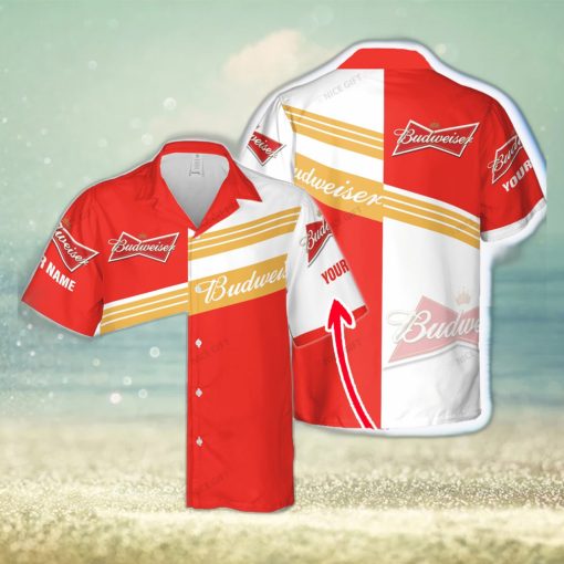 Budweiser Luau Custom Name Design Hawaiian Shirt For Men And Women Gift Beach