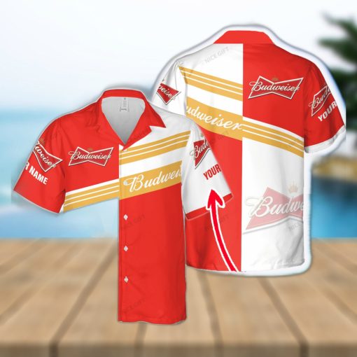 Budweiser Luau Custom Name Design Hawaiian Shirt For Men And Women Gift Beach