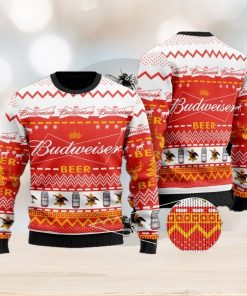 Budweiser Red Ugly Christmas Sweater Design Sweatshirt For Fans Gift