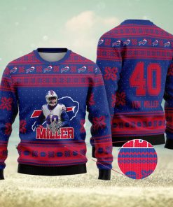 Buffalo Bills Football Team Logo Ugly Christmas Sweater Custom