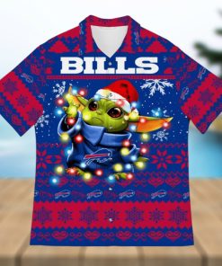 Buffalo Bills Baby Yoda Star Wars Sports Football Ugly Christmas Sweater Pattern 3D Hawaiian Shirt Cute Christmas Gift