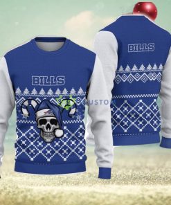 Buffalo Bills Christmas Skull Halloween Ugly Christmas Sweater