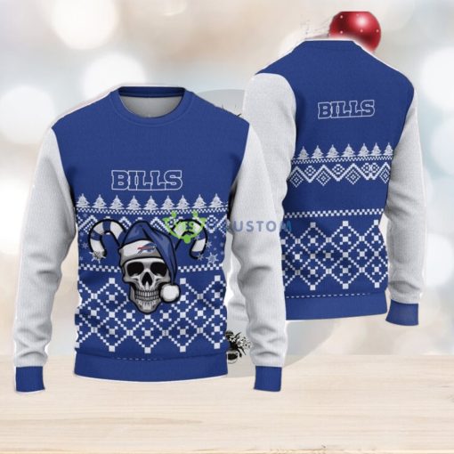 Buffalo Bills Christmas Skull Halloween Ugly Christmas Sweater