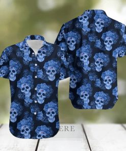 Buffalo Bills Mystery Skull And Flower Funny Hawaiian Shirt Gift For Halloween