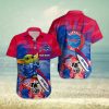 New York Mets Tiny White Hibiscus Pattern Red Background 3D Hawaiian Shirt Gift For Fans