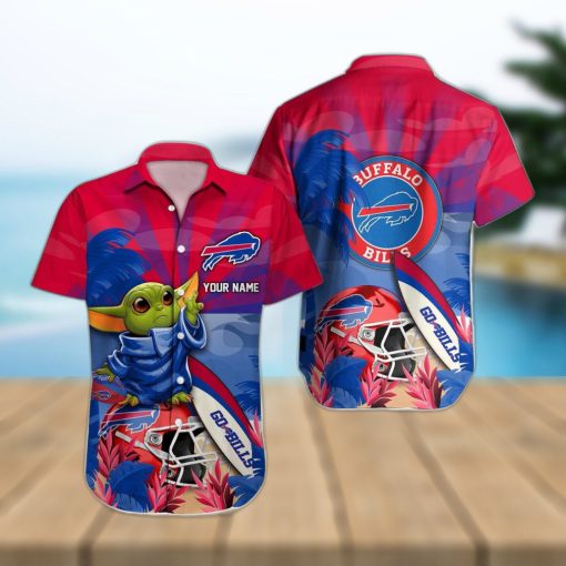 Buffalo Bills NFL Baby Yoda Hawaiian shirt Custom Name Special Summer Gift For Fans