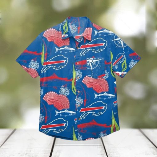 Buffalo Bills Scallops Coral Fish Beach Aloha Hawaiian Shirt