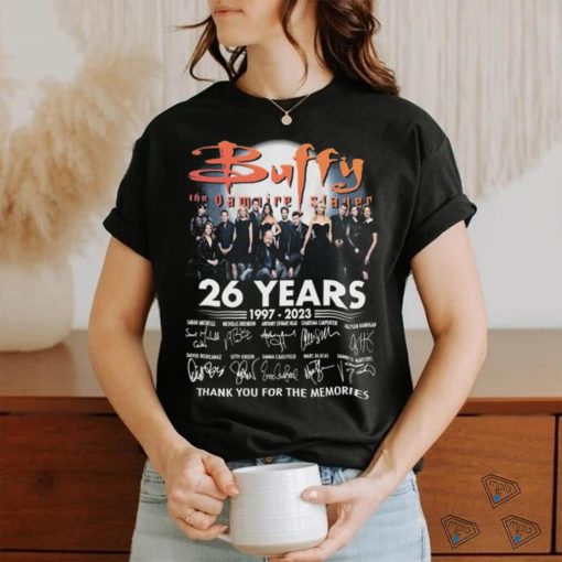 Buffy The Vampire Slayer 26 Years 1997 2023 Thank You For The Memories Signatures Shirt