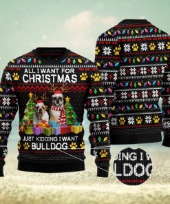 Bulldog Christmas Ugly Christmas Sweater Funny Christmas Gift For Family