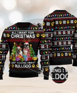 Bulldog Christmas Ugly Christmas Sweater Funny Christmas Gift For Family