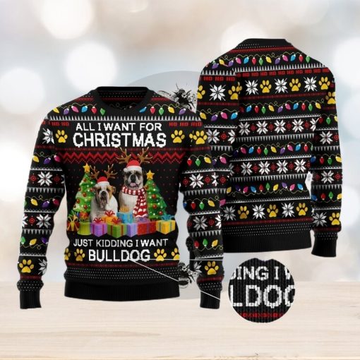 Bulldog Christmas Ugly Christmas Sweater Funny Christmas Gift For Family