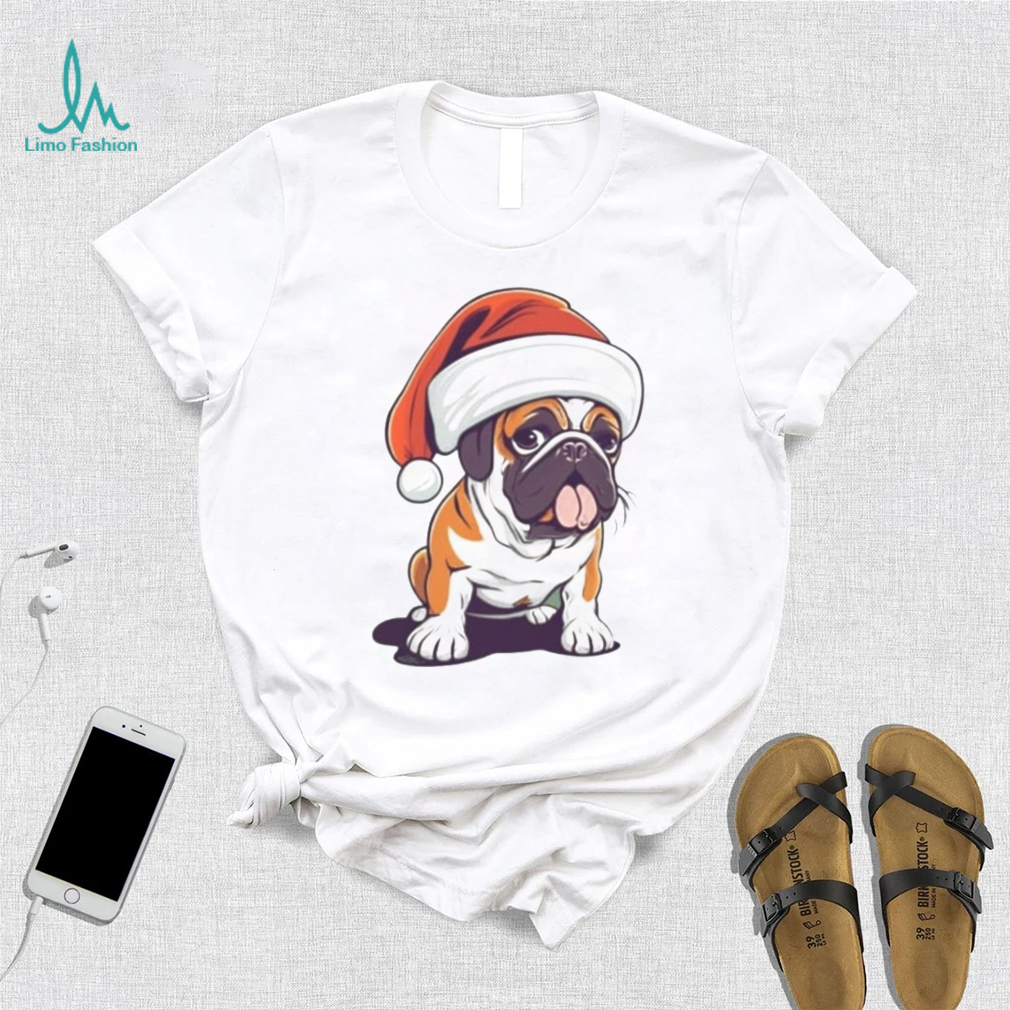 bulldog christmas t shirt