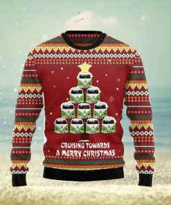 Bus Cruising Towards A Merry Christmas Ugly Christmas Sweater 3D Gift Christmas Funny