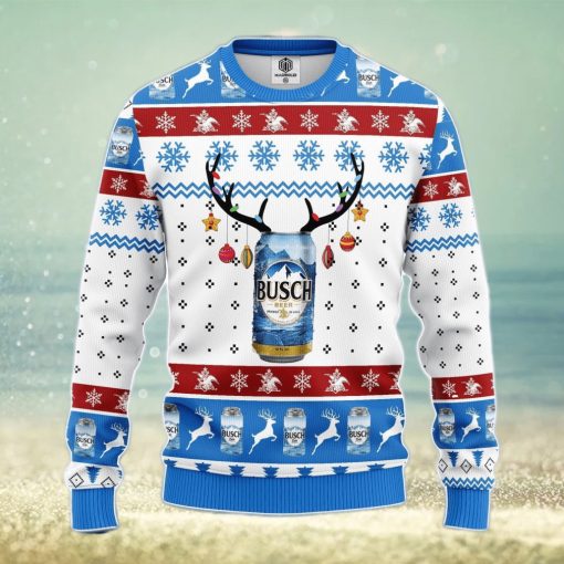 Busch Blue White Ugly Christmas Sweater Amazing Gift Men And Women Christmas Gift