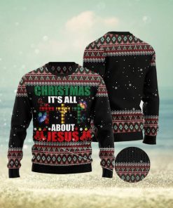 Butterfly All About Jesus Ugly Christmas Sweater Gift For Men And Women