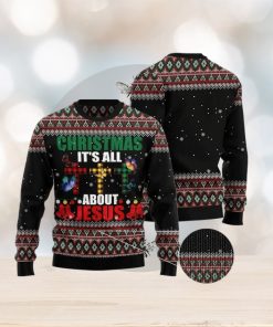 Butterfly All About Jesus Ugly Christmas Sweater Gift For Men And Women