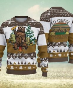 Camping Bear Go Outside Christmas Gift For Holiday A Bear Will Kills You 3D Ugly Christmas Sweater