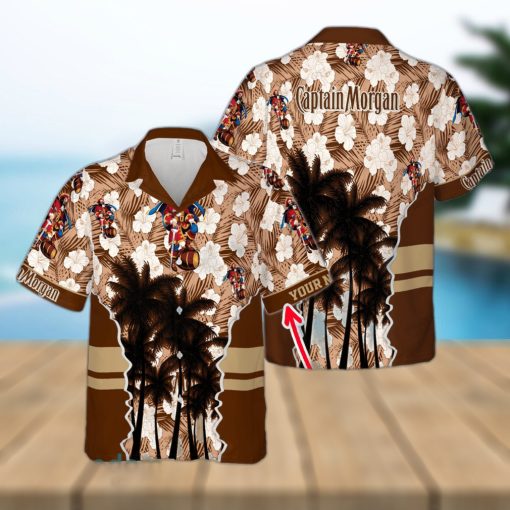 Captain Morgan Collar Custom Name Design Hawaiian Shirt For Men And Women Gift Beach