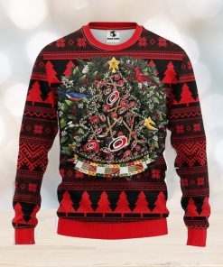 Carolina Hurricanes Tree Ball Christmas Ugly Sweater