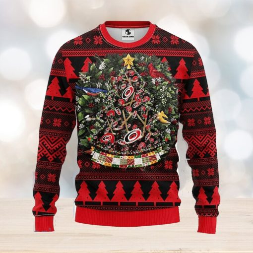 Carolina Hurricanes Tree Ball Christmas Ugly Sweater