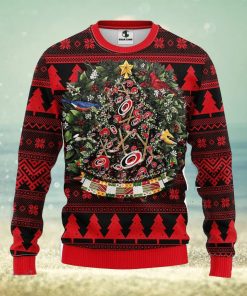 Carolina Hurricanes Tree Ball Christmas Ugly Sweater