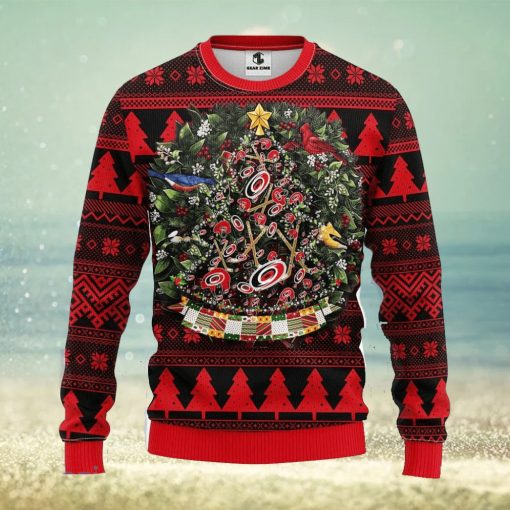 Carolina Hurricanes Tree Ball Christmas Ugly Sweater