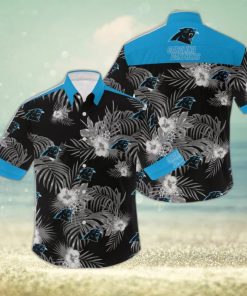 Carolina Panthers 3D Flowers Leaf NFL Hawaiian Shirt Summer Hot Gift For Fans