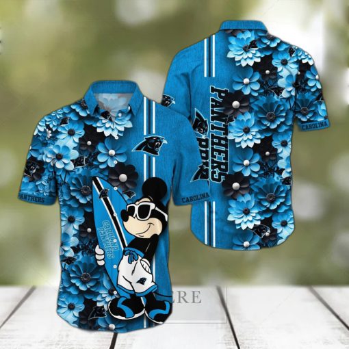 Carolina Panthers Aloha Mick Pattern Hawaiian Shirt For Fans