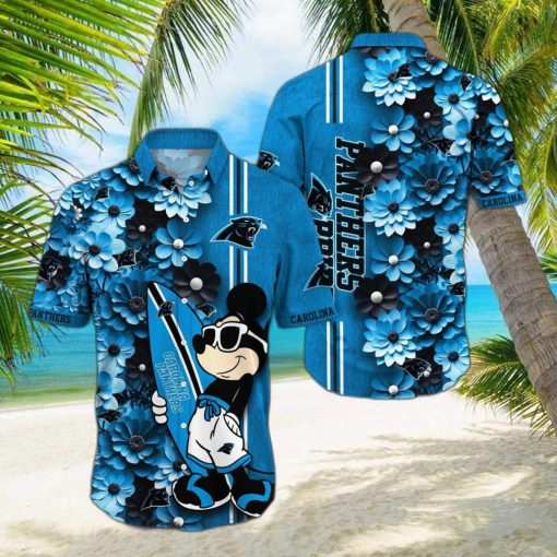 Carolina Panthers Aloha Mick Pattern Hawaiian Shirt For Fans