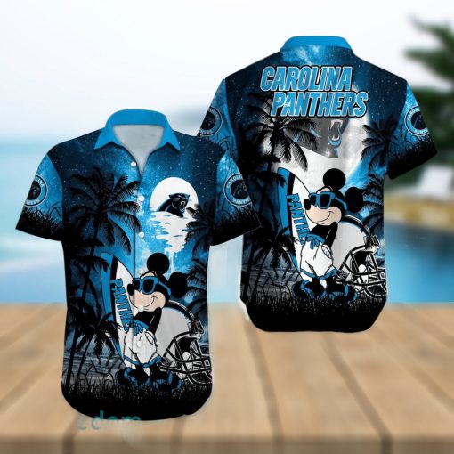 Carolina Panthers NFL Team Logo Baby Yoda Hawaiian Shirt