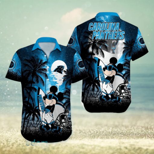 Carolina Panthers NFL Team Logo Baby Yoda Hawaiian Shirt