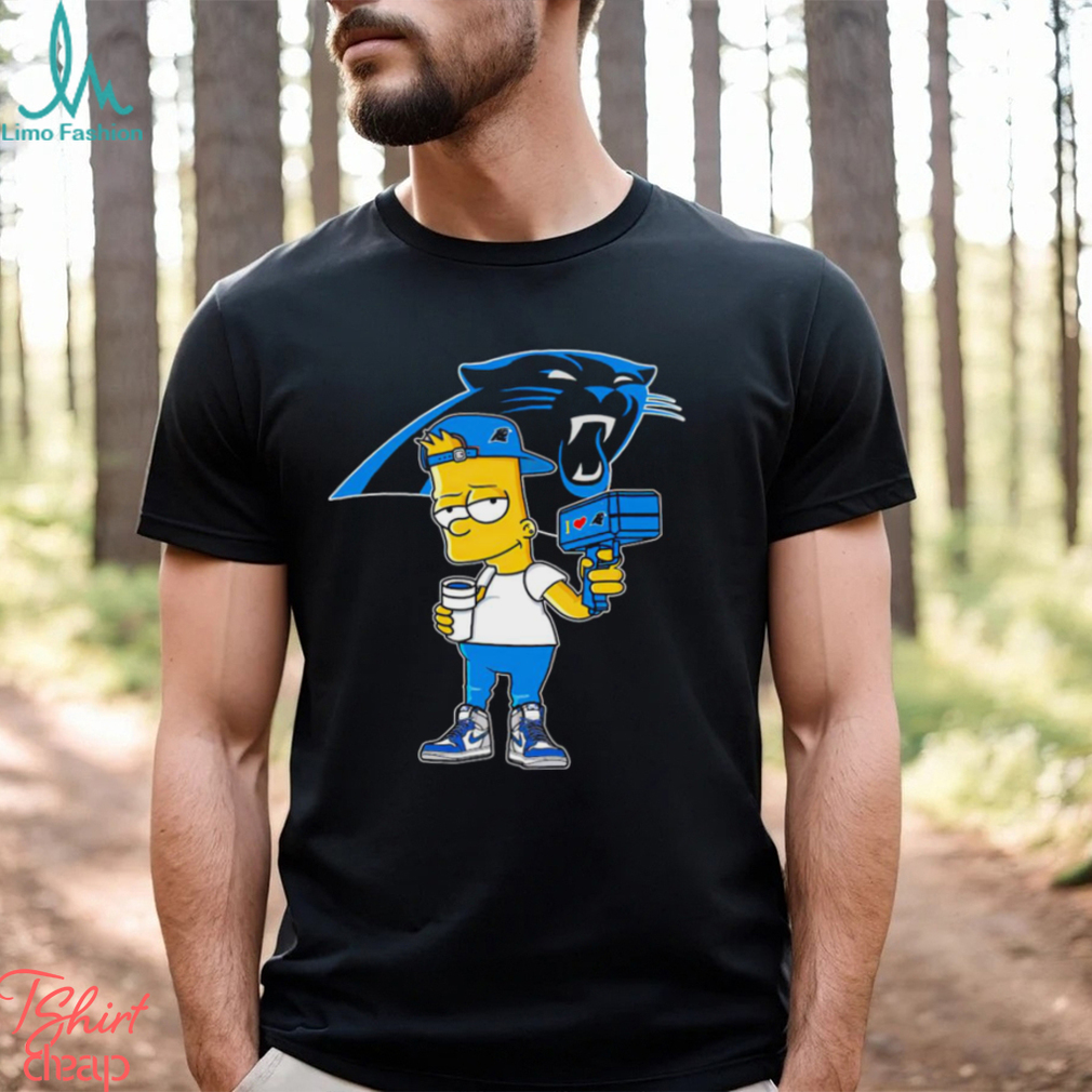 Carolina Panthers NFL X Bart Simpson cartoon shirt - Limotees