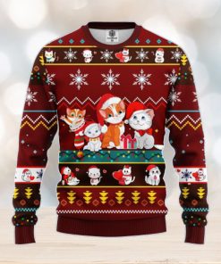 Cat Cartoon Cute Noel Mc Ugly Christmas Red Brown 1 Amazing Gift Men And Women Christmas Gift