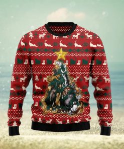 Cat Naughty Pine Ugly Christmas Sweater Gift Men Women