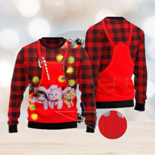 Cat Pocket Christmas Ugly Christmas 3D Sweater