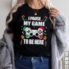 Caterpillar Christmas Gamer I Paused My Game To Be Here Video Gamer Xmas T shirt