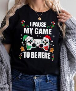 Caterpillar Christmas Gamer I Paused My Game To Be Here Video Gamer Xmas T shirt