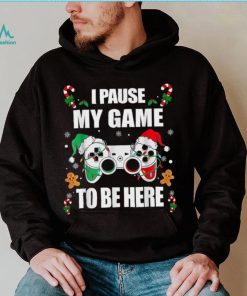 Caterpillar Christmas Gamer I Paused My Game To Be Here Video Gamer Xmas T shirt