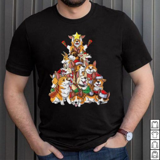 Caterpillar Corgi Christmas Tree Dog Santa Merry Corgmas Xmas Dogmas T shirt