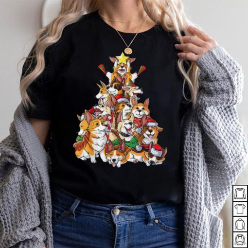 Caterpillar Corgi Christmas Tree Dog Santa Merry Corgmas Xmas Dogmas T shirt